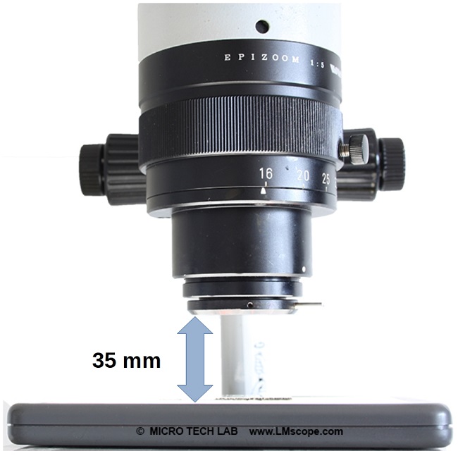 Wild M450 Makroskop Arbeitsabstand konstant